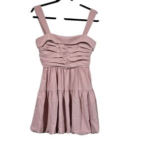 TCEC Dusty Pink Ruched Strap Babydoll Dress Size S